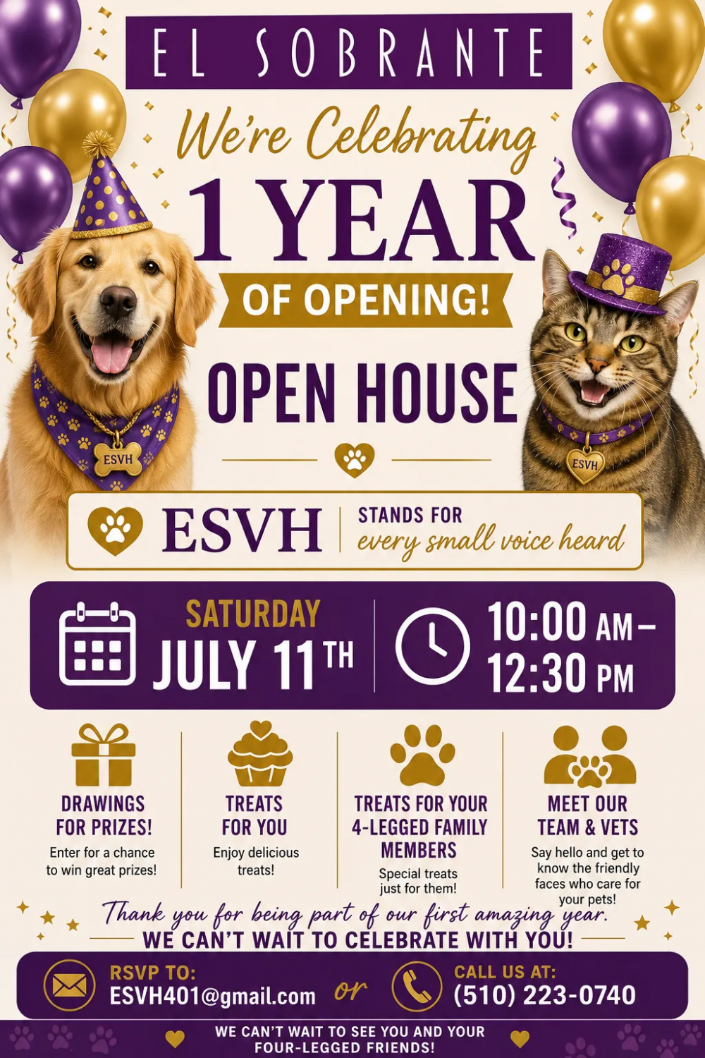 1 YEAR OF OPENING! OPEN HOUSE FLYER